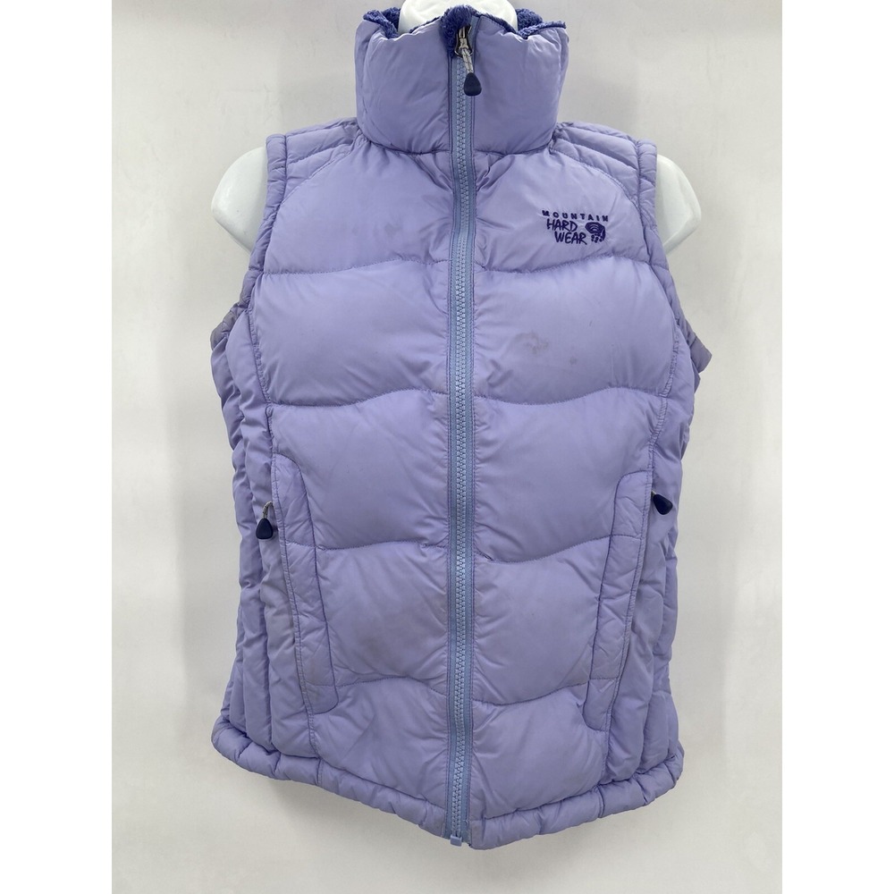 Women's MOUNTAIN HARDWEAR EUC Full Zip Down Puffer Vest-Purple-Size XS